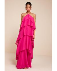 Lulus - Aveley Tiered Shift Maxi Dress - Lyst