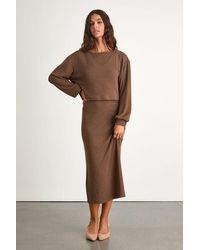 Lulus - Marvelous Match Knit Two-Piece Midi Dress & Sweater Set - Lyst