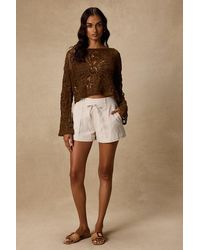 Lulus - Sylvette Tie-Front High-Waisted Shorts - Lyst