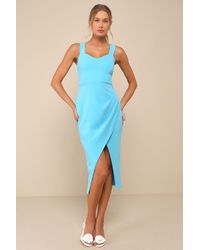 Lulus - Always Beautiful Sleeveless Tulip Midi Dress - Lyst