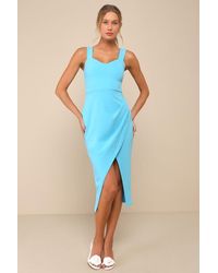 Lulus - Always Beautiful Sleeveless Tulip Midi Dress - Lyst