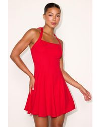 Lulus - Cecilia Ponte Knit Halter Mini Dress - Lyst