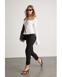 Lulus - Cleo Tailored High-Rise Slim Leg Trouser Pants - Lyst