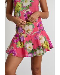 Lulus - Tova Multi Floral High-Rise Mini Skirt - Lyst