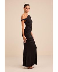 Lulus - Oriella Asymmetrical Ruched Mermaid Maxi Dress - Lyst