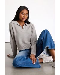 Lulus - Cozy Forecast Collared Pullover Sweater - Lyst