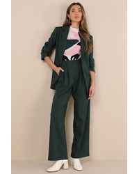 Lulus - Bold Poise High-Rise Straight-Leg Trouser Pants - Lyst