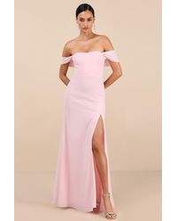 Lulus - Magical Magnetism Off-The-Shoulder Maxi Dress - Lyst