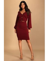 Lulus - Set For Sweetness Two-Piece Sweater Dress - Lyst