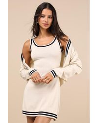 Lulus - Charming Duo Two-Piece Sweater Dress & Cardigan Set - Lyst