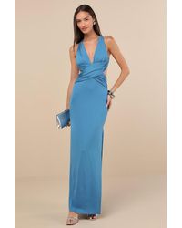 Lulus - Alexandria Backless Column Maxi Dress - Lyst