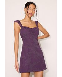 Lulus - Arlene Floral Jacquard Mini Dress - Lyst