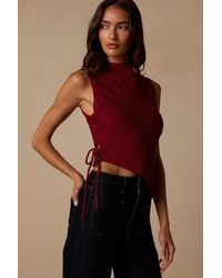 Lulus - Kye Crochet Lace Asymmetrical Tank Top - Lyst