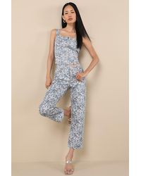Levi's - 501 90's Ankle Medium Wash Floral Mid-Rise Straight Leg Jeans - Lyst