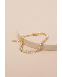 Lulus - Sersah Cubic Zirconia Layered Tennis Bracelet - Lyst