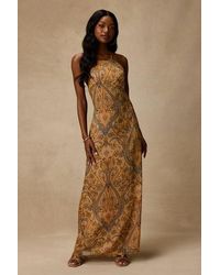 Lulus - Abra Multi Boho Print Beaded Maxi Dress - Lyst