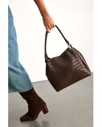 Billini - Leni Chocolate Woven Shoulder Bag - Lyst