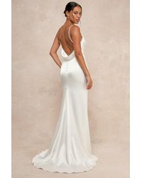 Lulus - Lovely Endearment Satin Sleeveless Backless Maxi Dress - Lyst