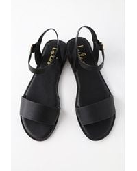 Lulus - Hearts And Hashtags Flat Sandals - Lyst
