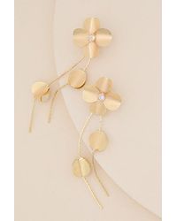 Lulus - Francis Flower Chain Drop Earrings - Lyst