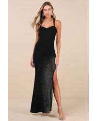 Lulus - Fareeda Rhinestone Backless Mermaid Maxi Dress - Lyst