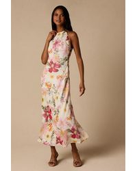 Lulus - Sidney Multi Floral Halter Maxi Dress - Lyst
