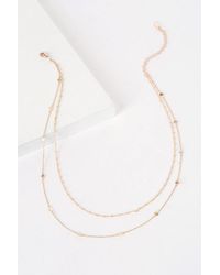 Lulus - Keep It Dainty 14Kt Layered Choker Necklace - Lyst