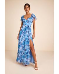 Lulus - Sensationally Sweeter Floral Ruffled Maxi Dress - Lyst