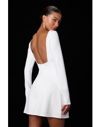 Lulus - Aldith Ponte Knit Long Sleeve Mini Dress - Lyst