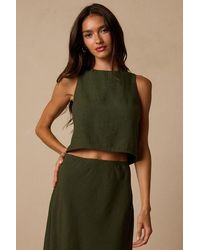 Lulus - Pleasant Poise Sleeveless Cropped Tank Top - Lyst