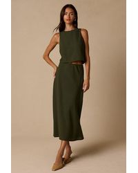 Lulus - Pleasant Poise High-Rise A-Line Midi Skirt - Lyst