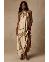 Lulus - Rio Cream And Abstract Print Shift Maxi Dress - Lyst