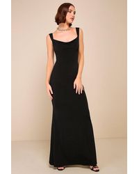 Lulus - Inspiring Glamour Backless Column Maxi Dress - Lyst