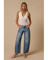 Just Black - Gale Medium Wash High-Rise Barrel Jeans - Lyst