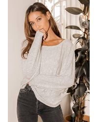 Lulus - Perfect Mix Heather Dolman Sleeve Sweater Top - Lyst