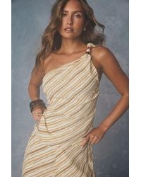 Lulus - Vanna And Striped Tie-Back Top - Lyst