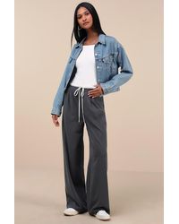 Lulus - Chic Agency And Drawstring Trouser Pants - Lyst