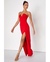 Lulus - Dedicated To Glamour Strapless Maxi Dress - Lyst