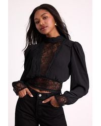 Lulus - Lexia Lace Long Sleeve Top - Lyst