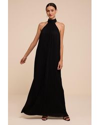 Lulus - Marta Pleated Backless Maxi Dress - Lyst