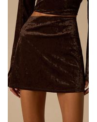 Lulus - Talaria Velvet High-Rise Mini Skirt - Lyst