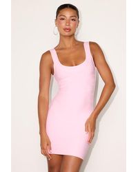 Lulus - Isha Bandage Knit Bodycon Mini Dress - Lyst