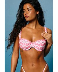 Lulus - Aloha Retro Print Underwire Bikini Top - Lyst