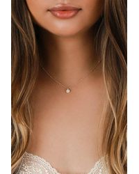 Lulus - Hidden Gem 14Kt Rhinestone Necklace - Lyst