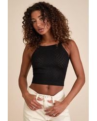 Lulus - Zealand Pointelle Knit Sweater Tank Top - Lyst