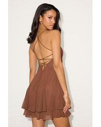 Lulus - Perfected Sweetness Pleated Tiered Mini Dress - Lyst