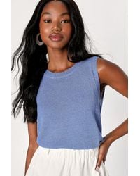 Lulus - Clean Aesthetic Sweater Knit Tank Top - Lyst