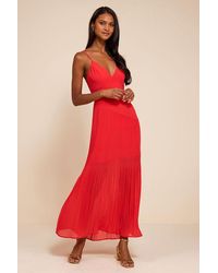 Lulus - Mura Bright Mesh Drop Waist Midi Dress - Lyst