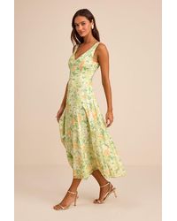 Lulus - Your Only Darling Floral Print Sleeveless Midi Dress - Lyst