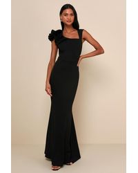 Lulus - Lucette Sleeveless Ruffled Mermaid Maxi Dress - Lyst